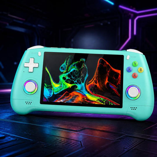 SJGAM M31 HD Retro Handheld Game Console 5.1 Inch RGB Joystick 3D Portable Arcade, Size: 128GB(Grreen)