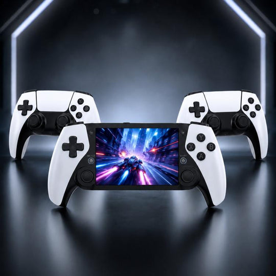 SJGAM M25 HD Screen Handheld Game Console, Spec: 64GB+2pcs Game Controller