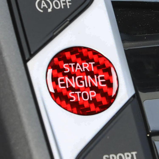 Engine Start Key Push Button Sticker For BMW G Chassis Models, Color: Red