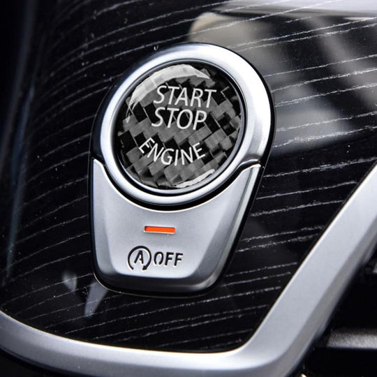 Epoxy Resin Engine Start Key Push Button Sticker For BMW F/E Chassis(Black)