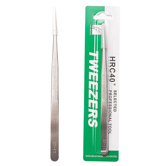 ST-11 Stainless Steel Anti-Static Tweezers For Phone Repair Multi-Purpose Tweezers For Jewelry Picking & Bird Nest Cleaning