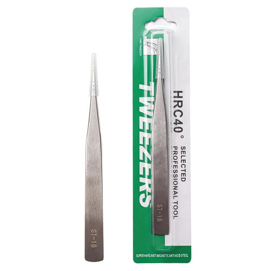 ST-16 Stainless Steel Anti-Static Tweezers For Phone Repair Multi-Purpose Tweezers For Jewelry Picking & Bird Nest Cleaning