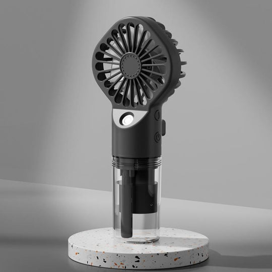 Handheld Misting Fan Portable Water Spray Fan Type-C Rechargeable Mini Personal Face Mister Fan(F3 Black)