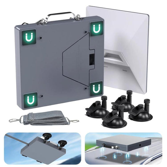 For Starlink Mini Car Mount Protection Box, Specification: Magnetic+Suction Cup