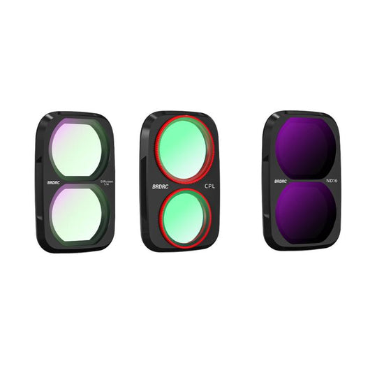 For DJI Osmo Pocket 4P BRDRC Filter Lens Protection Accessory, Specifications: CPL + ND16 + Soft Black