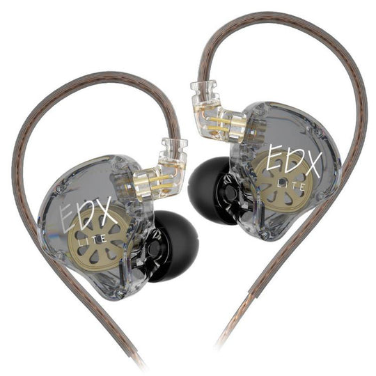 KZ-EDX Lite Internal-Magnet Dynamic Driver 1.2m Wired Earphones Deep Bass Detachable Cable Music Gaming Earbuds, Color: Translucent Gray Standard