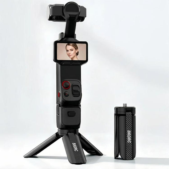 For DJI Osmo Pocket 4P / 4 / 3 BRDRC Tripod Desktop Mounting Base(Black)