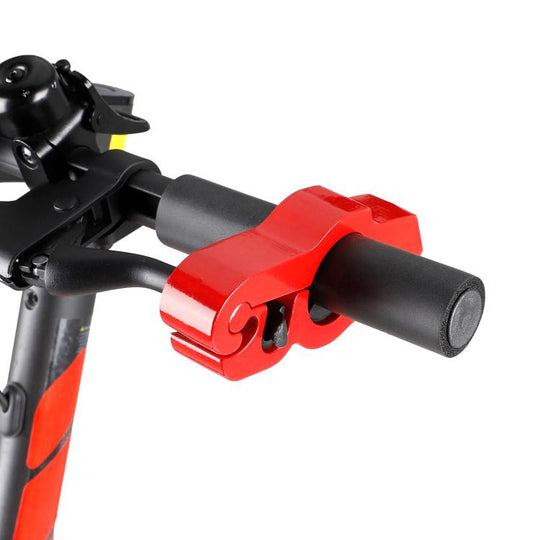 CNC Aluminum Handlebar Grip Lock Universal Anti-Theft Brake Lever Lock for Electric Scooters, Motorcycles(Red)