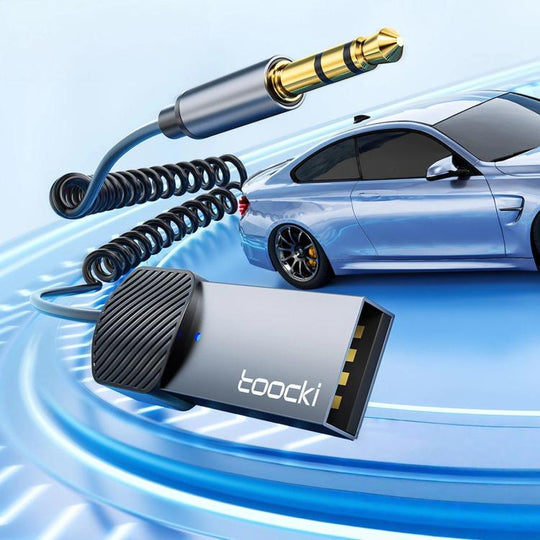 Toocki Bluetooth 5.4 Aux Adapter 3.5mm Receiver USB Powered Wireless Audio Dongle with Mic