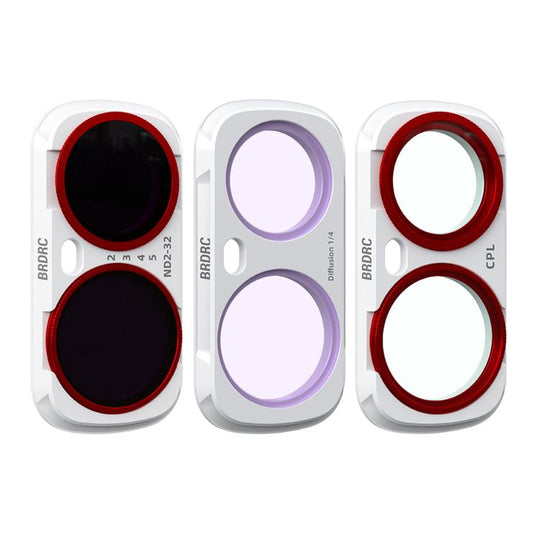 For Insta360 Luna Ultra BRDRC Magnetic Filter, Specification: CPL + Black Soft + Adjustable VND Filter