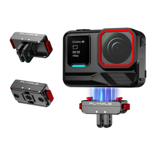 For Insta360 Ace Pro 2 / X5 Flymile Locking Extension Adapter Magnetic Quick Release Base(Aluminum Alloy)