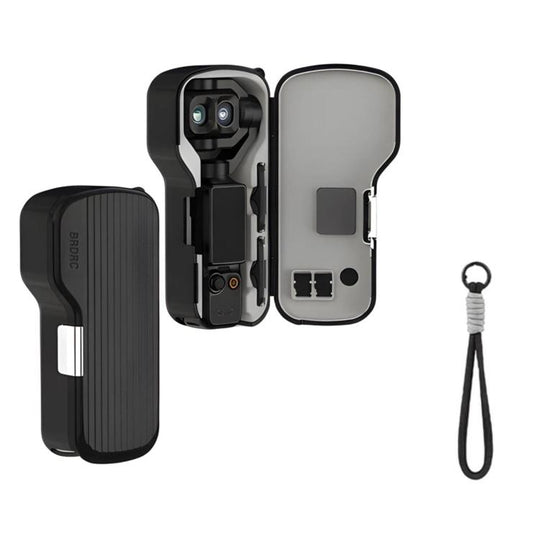 For DJI Osmo Pocket 4P BRDRC Lens Screen Cover Shockproof Case Filter Storage(Black)