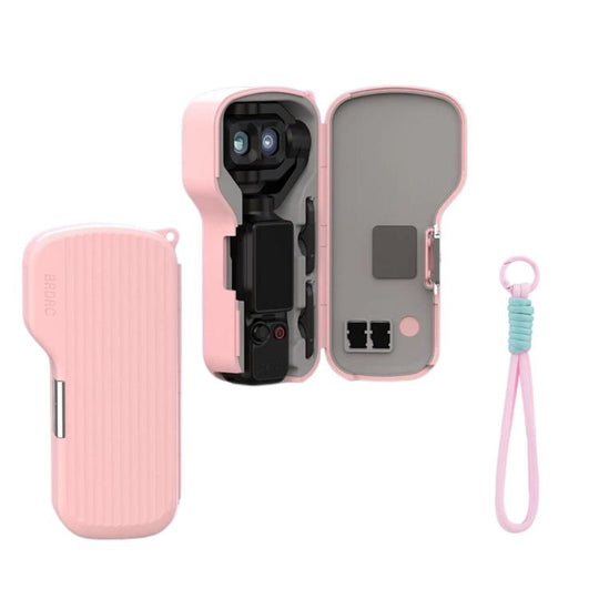 For DJI Osmo Pocket 4P BRDRC Lens Screen Cover Shockproof Case Filter Storage(Pink)