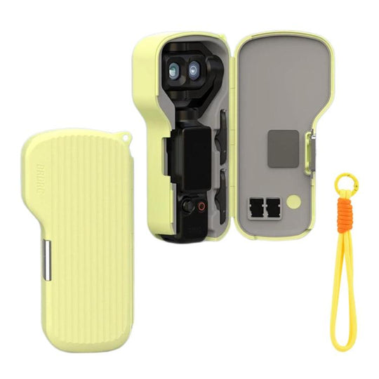 For DJI Osmo Pocket 4P BRDRC Lens Screen Cover Shockproof Case Filter Storage(Yellow)
