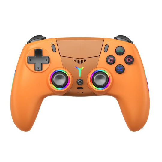 For PS5 Wireless Controller Bluetooth Gamepad With RGB Light, Hall Effect Joy, Back Macro Button(Orange)