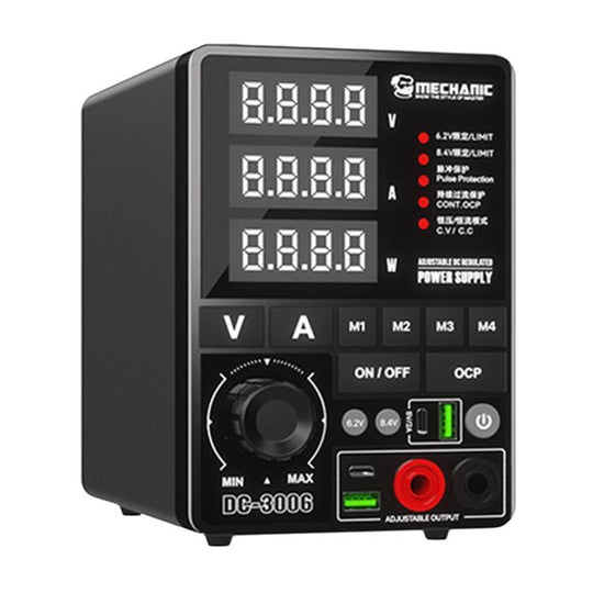 MECHANIC DC-3006 EU Plug Adjustable DC Regulated Power Supply High Precision Fine-Tuning Voltage Limiting Power Source