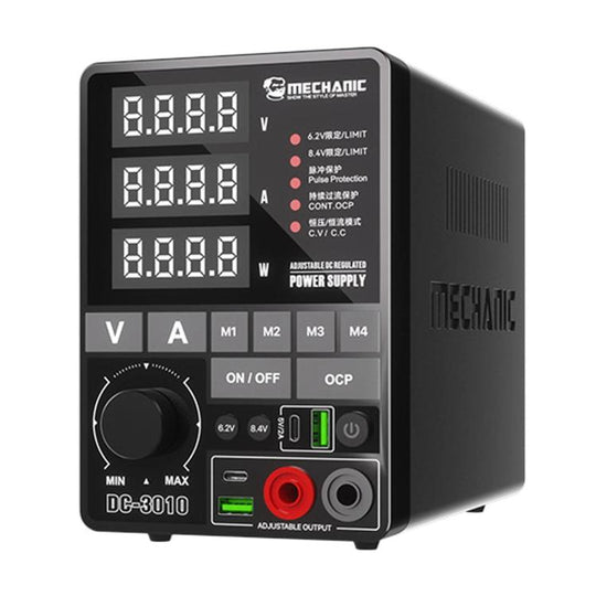 MECHANIC DC-3010 EU Plug Adjustable DC Regulated Power Supply High Precision Fine-Tuning Voltage Limiting Power Source