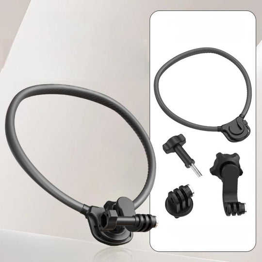 Silicone Neck Mount Holder for Action Camera Flexible POV 360-degree Rotatable Collar Mount Basic Kit