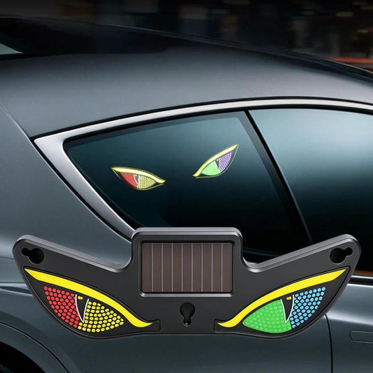 Car LED Wireless Solar-Powered Evil Eye Triangular Window Decorative Light(Y7)