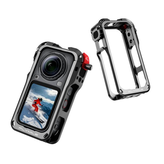 For Insta360 X6 Snap-On Rabbit Cage Protective Case Frame Shockproof Cover(Silver)