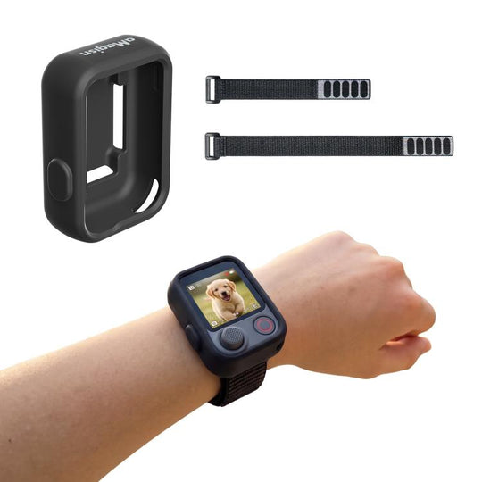 For DJI Osmo FrameTap aMagisn Strap Silicone Case Remote Monitor Adjustable Wristband Cover(Black)