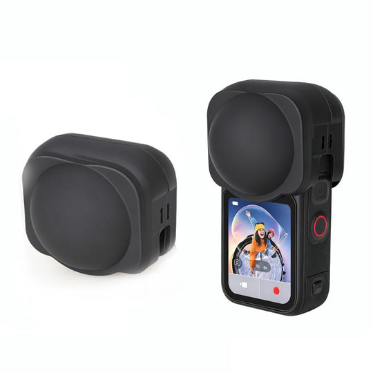 For Insta360 X6 Silicone Lens Cap Anti-Scratch Soft Camera Lens Cover(Black)