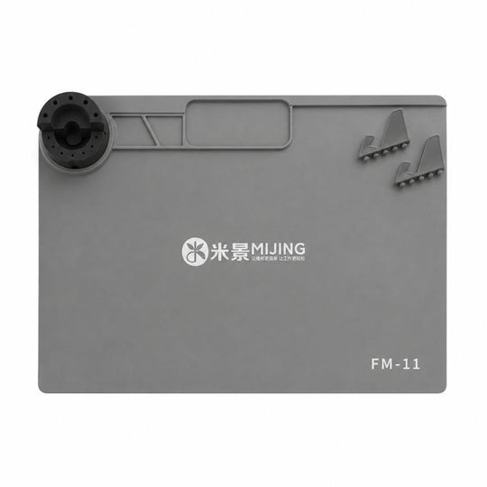 MIJING Heat Resistant Silicone Soldering Mat Anti-Static Electronics Repair Work Pad, Spec: 45x28cm Gray