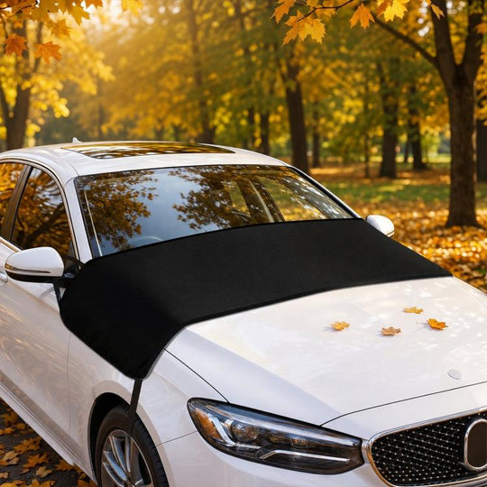 Car Windshield Rain Gutters Prevent Leaf Bird Droppings Dust Cover, Specification: Front Polyester Taffeta