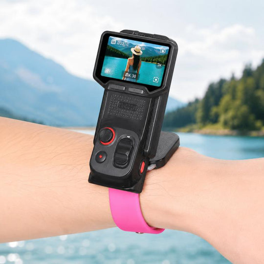 For Insta360 Luna Ultra Wrist Strap Mount Frame Remote Screen Holder(Pink)