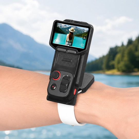 For Insta360 Luna Ultra Wrist Strap Mount Frame Remote Screen Holder(White)