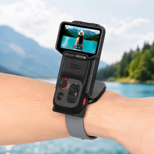 For Insta360 Luna Ultra Wrist Strap Mount Frame Remote Screen Holder(Gray)