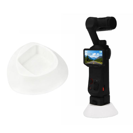 For Insta360 Luna Pro / Ultra Flexible Silicone Desk & Car Dashboard Mount Base White Standard