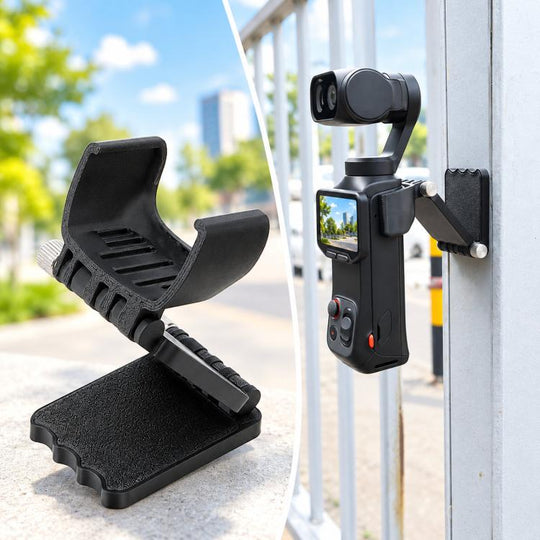 For Insta360 Luna Pro / Ultra Wrap-around Magnetic Mount Holder Adjustable Angle Foldable Hands Free Bracket(Black)