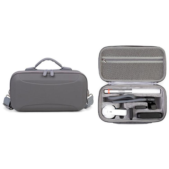 For Insta360 X6 Camera Kit Hard Shell Carrying Case Waterproof Travel Storage Bag with Shoulder Strap(Blank Grey)