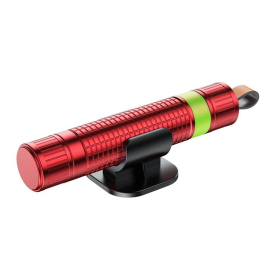 Multifunctional Car Emergency Escape Tool With Window Breaker And Seatbelt Cutter(Red)