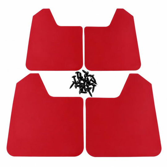 Universal Splash Guards/Mud Flaps For Cars, Pickups, SUVs, And Trucks, Size: 38.4x29.2x2.56cm(Red)