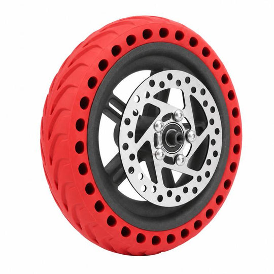 For Xiaomi M365 Pro External Honeycomb Solid Tire Drive Wheel Rear Hub With 120mm Brake Disc(Red)