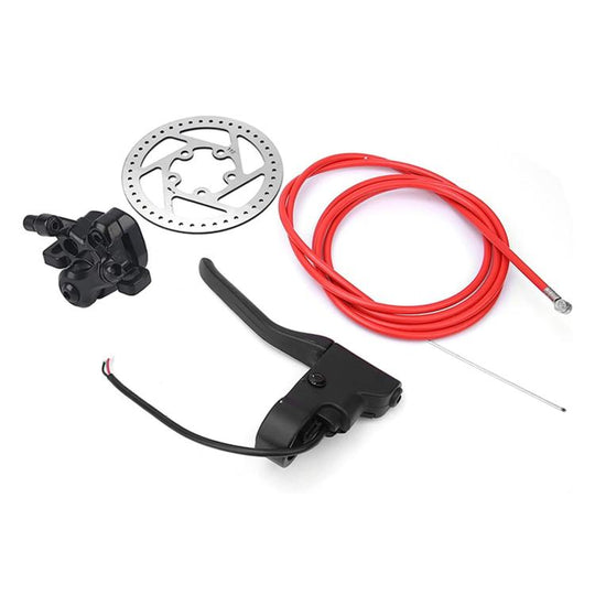 4-Piece Set For Xiaomi M365 Brake Combo Kit, Disc Brake Caliper + 110mm 5-Hole Brake Rotor + Brake Cable + Hand Brake