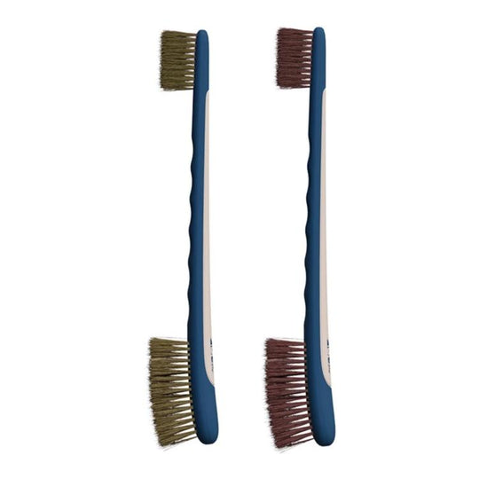 qili Car Window Seal & Detail Brush Dual-Headed Crevice Cleaning Tool, Specifications: Boar Bristles + Tapered Filaments