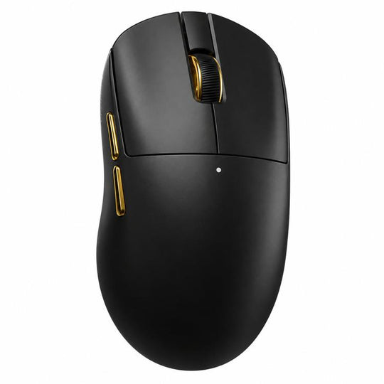 LANGTU Lightweight Tri-Mode Wireless Gaming Mouse, Color: M9 500mAh Dual 1K Black Gold