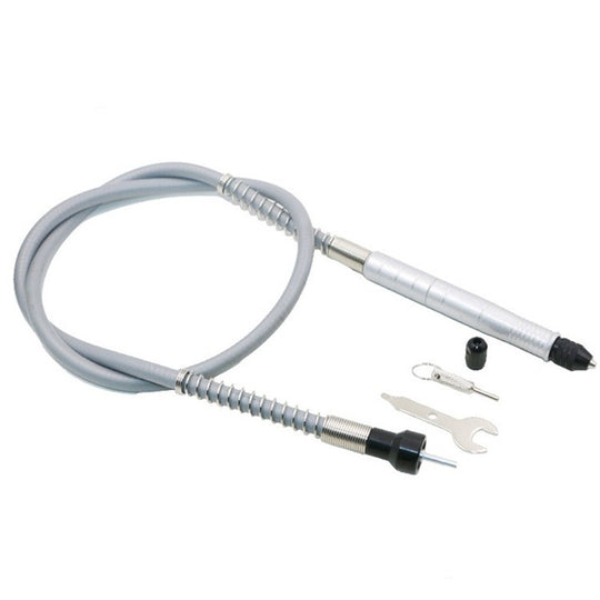 Electric Screwdriver Multifunctional Flexible Shaft Torque Electric Drill Connecting Rod Flexible Shaft With Chuck, Size:3.2mm Shaft, Style:Metal Silver Aluminum Handle