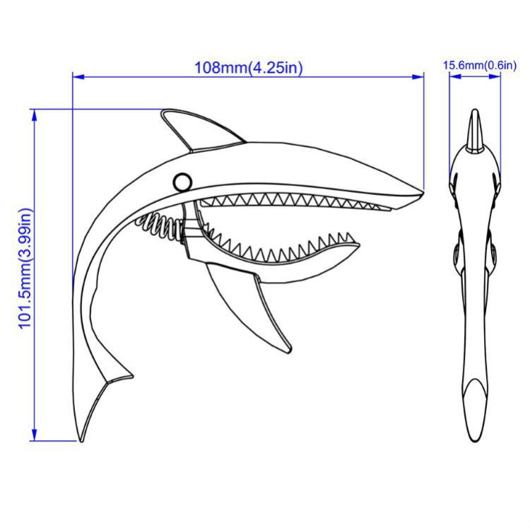 Shark Shape Zinc Alloy Guitar Capo(Rose Gold) - String Instrument Accessories by buy2fix | Online Shopping UK | buy2fix