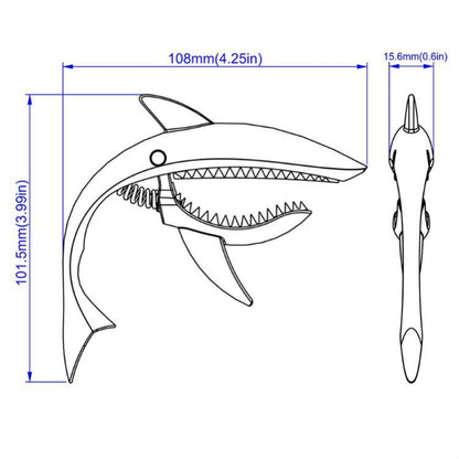 Shark Shape Zinc Alloy Guitar Capo(Rose Gold) - String Instrument Accessories by buy2fix | Online Shopping UK | buy2fix