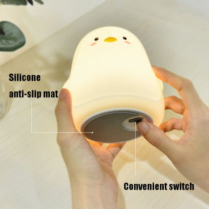 Penguin Silicone Pat Night Light Children Bedside Atmosphere Lamp(White) by buy2fix