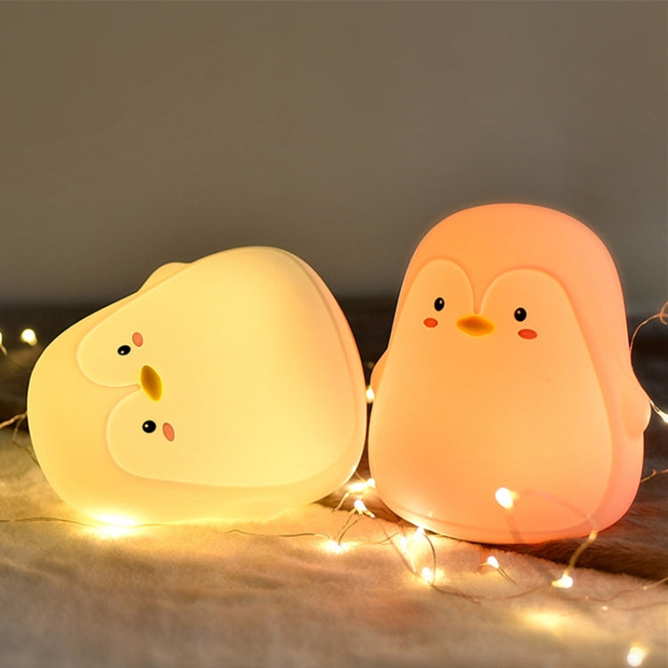 Penguin Silicone Pat Night Light Children Bedside Atmosphere Lamp(White) by buy2fix