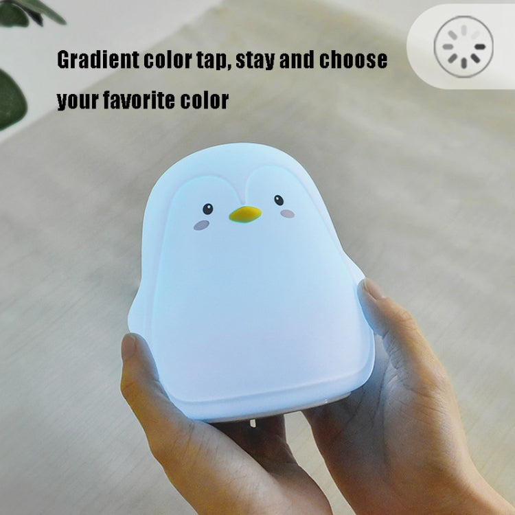 Penguin Silicone Pat Night Light Children Bedside Atmosphere Lamp(White) by buy2fix