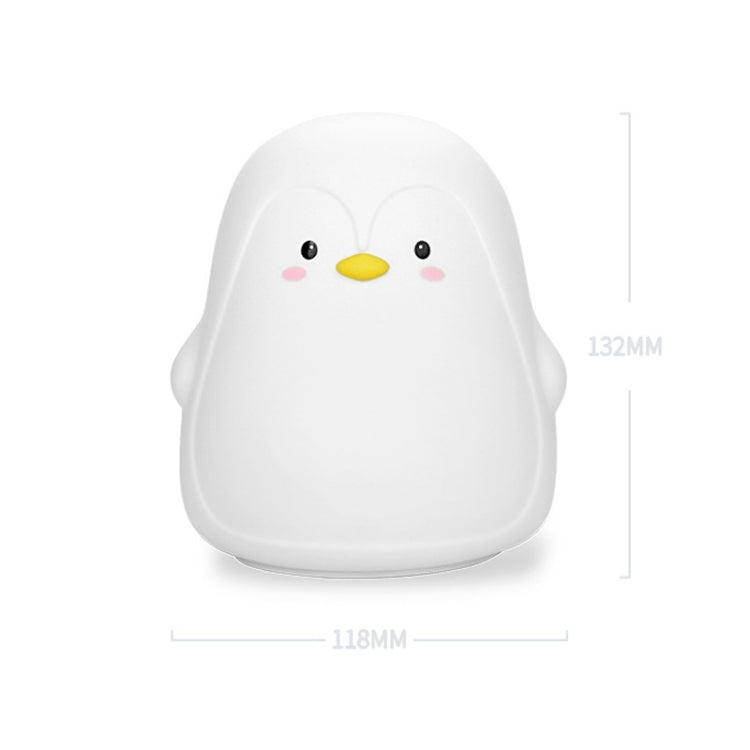 Penguin Silicone Pat Night Light Children Bedside Atmosphere Lamp(White) by buy2fix