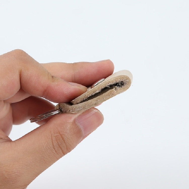 10 PCS Genuine Leather Guitar Pick Storage Bag with Key Ring, Color:Brown - Storage Bags by buy2fix | Online Shopping UK | buy2fix