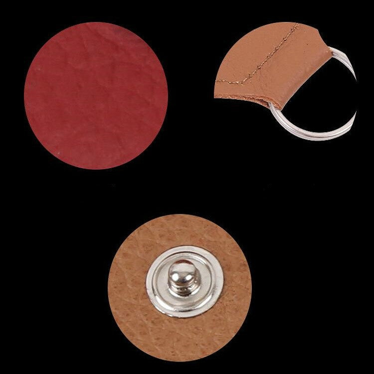 10 PCS Genuine Leather Guitar Pick Storage Bag with Key Ring, Color:Brown - Storage Bags by buy2fix | Online Shopping UK | buy2fix