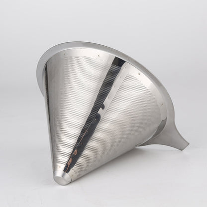 Stainless Steel Filter Cone Filter Cartridge Tea Coffee Free Paper Filter Cup(Silver) - Coffee Machine Parts by buy2fix | Online Shopping UK | buy2fix